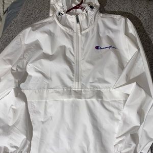 !WHITE CHAMPION WINDBREAKER!